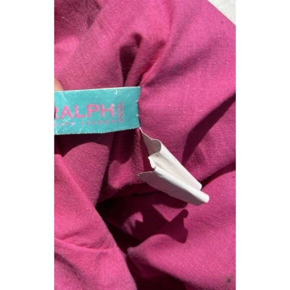 Vintage Polo Ralph Lauren Summer Canvas Tote Bag Purse Pink/Fuchsia & Blue - Picture 13 of 16